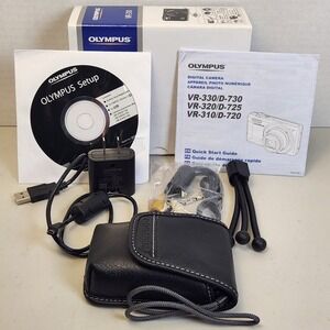 Olympus VR 310 Digital Camera Silver 14MP HD 10x Super Wide Optical Zoom